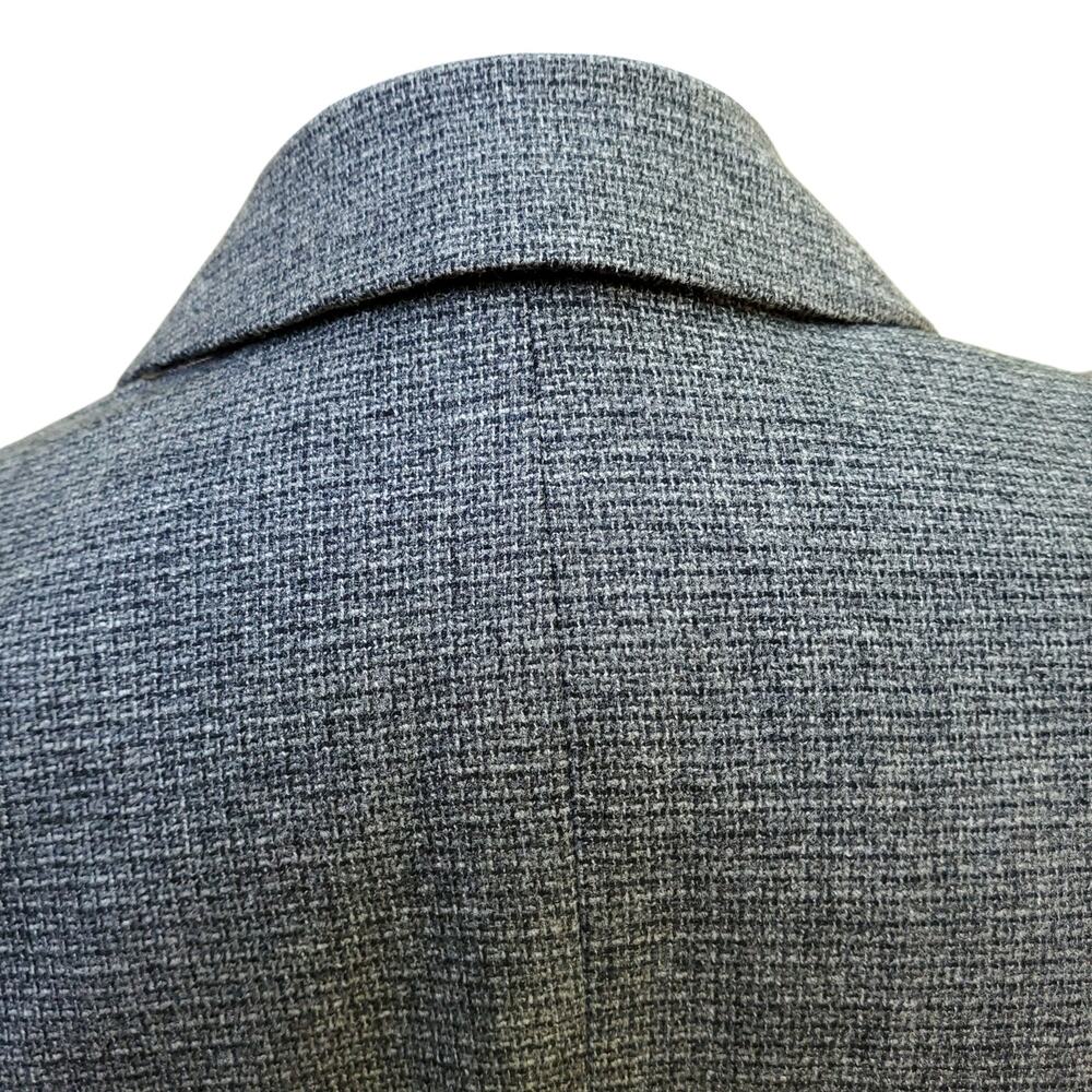 Theory Edynas Gray Wool Tweed Blazer Preppy Ivy Jacket Sz 2 - Picture 11 of 16